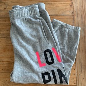 PINK cropped sweat pants